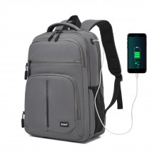 BPK2518 - Kono Laptop Backpack with 15.6" Laptop Compartment, Comfortable & Durable for Work and Business Trips - Grey