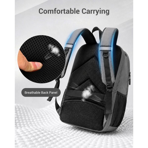 BPK2518 - Kono Laptop Backpack with 15.6" Laptop Compartment, Comfortable & Durable for Work and Business Trips - Grey