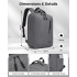 BPK2519 - Kono Laptop Backpack with 15.6" Laptop Compartment, Stylish Commuter Bag with Reflective Straps - Grey