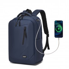 BPK2519 - Kono Laptop Backpack with 15.6" Laptop Compartment, Stylish Commuter Bag with Reflective Straps - Navy