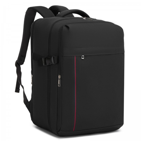 BPK2524L- Kono Verbesserter großer Kabinenrucksack, 32 L, Rucksack für 17,3-Zoll-Laptops mit atmungsaktiven druckentlastenden Gurten und Koffer-Trolleygurt für Geschäftsreisen – Schwarz