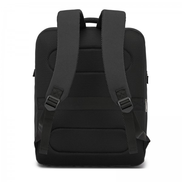 BPK2524L- Kono Verbesserter großer Kabinenrucksack, 32 L, Rucksack für 17,3-Zoll-Laptops mit atmungsaktiven druckentlastenden Gurten und Koffer-Trolleygurt für Geschäftsreisen – Schwarz