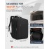 BPK2524L- Kono Verbesserter großer Kabinenrucksack, 32 L, Rucksack für 17,3-Zoll-Laptops mit atmungsaktiven druckentlastenden Gurten und Koffer-Trolleygurt für Geschäftsreisen – Schwarz