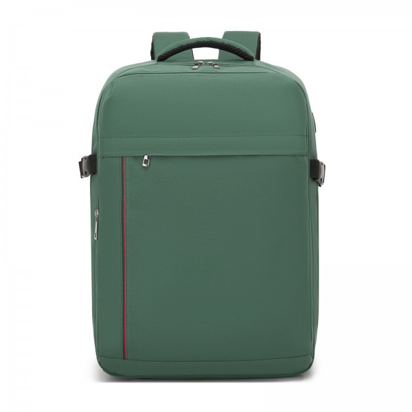 BPK2524L- Kono Verbesserter großer Kabinenrucksack, 32 L, Rucksack für 17,3-Zoll-Laptops mit atmungsaktiven druckentlastenden Gurten und Koffer-Trolleygurt für Geschäftsreisen – Grün