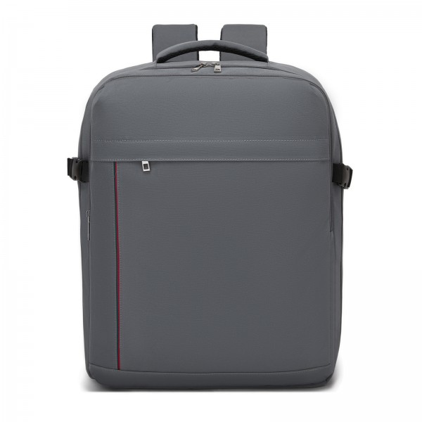 BPK2524L- Kono Verbesserter großer Kabinenrucksack, 32 L, Rucksack für 17,3-Zoll-Laptops mit atmungsaktiven druckentlastenden Gurten und Koffer-Trolleygurt für Geschäftsreisen – Grau