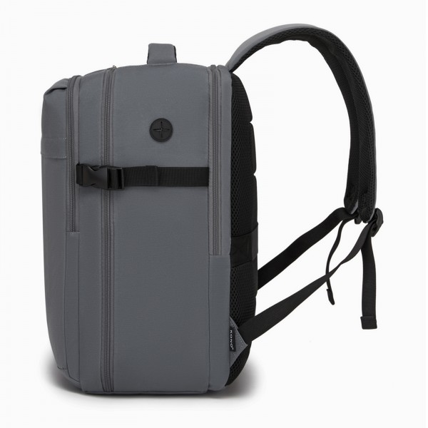 BPK2524L- Kono Verbesserter großer Kabinenrucksack, 32 L, Rucksack für 17,3-Zoll-Laptops mit atmungsaktiven druckentlastenden Gurten und Koffer-Trolleygurt für Geschäftsreisen – Grau