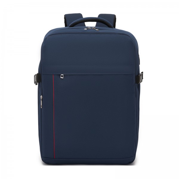 BPK2524L- Kono Verbesserter großer Kabinenrucksack, 32 L, Rucksack für 17,3-Zoll-Laptops mit atmungsaktiven druckentlastenden Gurten und Koffer-Trolleygurt für Geschäftsreisen – Marineblau