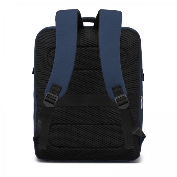 BPK2524L- Kono Verbesserter großer Kabinenrucksack, 32 L, Rucksack für 17,3-Zoll-Laptops mit atmungsaktiven druckentlastenden Gurten und Koffer-Trolleygurt für Geschäftsreisen – Marineblau