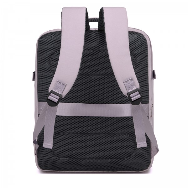 BPK2524L- Kono Verbesserter großer Kabinenrucksack, 32 L, Rucksack für 17,3-Zoll-Laptops mit atmungsaktiven druckentlastenden Gurten und Koffer-Trolleygurt für Geschäftsreisen – Lila