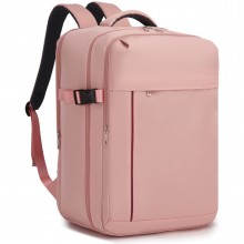 BPK2524L- Kono Verbesserter großer Kabinenrucksack, 32 L, Rucksack für 17,3-Zoll-Laptops mit atmungsaktiven druckentlastenden Gurten und Koffer-Trolleygurt für Geschäftsreisen – Rosa