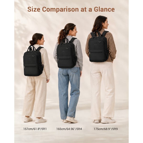 BPK2527 - Kono Functional Water-Resistant Laptop Backpack, Trendy Design with Padded Sleeve and Multiple Practical Compartments - Black