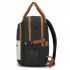 BPK2527 - Kono Functional Water-Resistant Laptop Backpack, Trendy Design with Padded Sleeve and Multiple Practical Compartments - Black and Beige