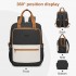 BPK2527 - Kono Functional Water-Resistant Laptop Backpack, Trendy Design with Padded Sleeve and Multiple Practical Compartments - Black and Beige
