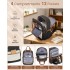 BPK2527 - Kono Funktioneller wasserabweisender Laptop-Rucksack, trendiges Design mit gepolstertem Fach und mehreren praktischen Fächern - Schwarz und Beige