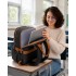 BPK2527 - Kono Funktioneller wasserabweisender Laptop-Rucksack, trendiges Design mit gepolstertem Fach und mehreren praktischen Fächern - Schwarz und Beige