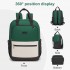 BPK2527 - Kono Functional Water-Resistant Laptop Backpack, Trendy Design with Padded Sleeve and Multiple Practical Compartments - Green and Beige