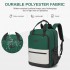 BPK2527 - Kono Functional Water-Resistant Laptop Backpack, Trendy Design with Padded Sleeve and Multiple Practical Compartments - Green and Beige