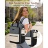 BPK2527 - Kono Funktioneller wasserabweisender Laptop-Rucksack, trendiges Design mit gepolstertem Fach und mehreren praktischen Fächern - Grau und Beige