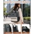 BPK2527 - Kono Funktioneller wasserabweisender Laptop-Rucksack, trendiges Design mit gepolstertem Fach und mehreren praktischen Fächern - Grau und Beige