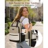 BPK2527 - Kono Funktioneller wasserabweisender Laptop-Rucksack, trendiges Design mit gepolstertem Fach und mehreren praktischen Fächern - Khaki und Beige