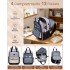 BPK2527 - Kono Functional Water-Resistant Laptop Backpack, Trendy Design with Padded Sleeve and Multiple Practical Compartments - Purple and Beige