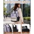 BPK2527 - Kono Functional Water-Resistant Laptop Backpack, Trendy Design with Padded Sleeve and Multiple Practical Compartments - Purple and Beige