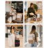 BPK2529 - Kono Compact 15.6" Laptop Travel Backpack - 40x30x20cm, Fits Under Seat Storage, with Trolley Sleeve - Beige and Khaki BPK2529 - Kono Compact 15.6" Laptop Travel Backpack - 40x30x20cm, Fits Under Seat Storage, with Trolley Sleeve - Beige and Khaki