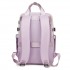 BPK2530 - Kono Spacious Water-Resistant Laptop Backpack for Travel & Commuting - 15.6" Padded Laptop Compartment, Reflective Strip - Beige and Purple