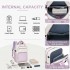 BPK2530 - Kono Spacious Water-Resistant Laptop Backpack for Travel & Commuting - 15.6" Padded Laptop Compartment, Reflective Strip - Beige and Purple