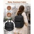 BPK2530 - Kono Geräumiger, wasserabweisender Laptop-Rucksack für Reisen und Pendeln - Gepolsterter Laptop-Fach für 15,6", Reflektorstreifen - Schwarz
