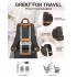 BPK2530 - Kono Spacious Water-Resistant Laptop Backpack for Travel & Commuting - 15.6" Padded Laptop Compartment, Reflective Strip - Black and Beige