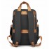 BPK2530 - Kono Spacious Water-Resistant Laptop Backpack for Travel & Commuting - 15.6" Padded Laptop Compartment, Reflective Strip - Black and Beige