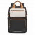 BPK2530 - Kono Spacious Water-Resistant Laptop Backpack for Travel & Commuting - 15.6" Padded Laptop Compartment, Reflective Strip - Black and Beige