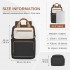 BPK2530 - Kono Spacious Water-Resistant Laptop Backpack for Travel & Commuting - 15.6" Padded Laptop Compartment, Reflective Strip - Black and Beige