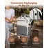 BPK2530 - Kono Spacious Water-Resistant Laptop Backpack for Travel & Commuting - 15.6" Padded Laptop Compartment, Reflective Strip - Beige and Grey