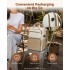 BPK2530 - Kono Geräumiger, wasserabweisender Laptop-Rucksack für Reisen und Pendeln - Gepolsterter Laptop-Fach für 15,6", Reflektorstreifen - Beige und Khaki