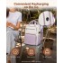 BPK2530 - Kono Spacious Water-Resistant Laptop Backpack for Travel & Commuting - 15.6" Padded Laptop Compartment, Reflective Strip - Beige and Purple