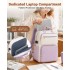 BPK2530 - Kono Spacious Water-Resistant Laptop Backpack for Travel & Commuting - 15.6" Padded Laptop Compartment, Reflective Strip - Beige and Purple