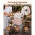 BPK2530 - Kono Spacious Water-Resistant Laptop Backpack for Travel & Commuting - 15.6" Padded Laptop Compartment, Reflective Strip - Beige and Pink