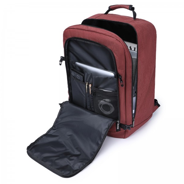 BPK2531L - Kono Multi-purpose Business Large Backpack–Fits 15.6" Laptop, Ideal for Work, Travel & Daily Commute - Burgundy