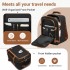BPK2551 - Kono Flexible Cabin Backpack 30×20×40-Fits 15.6" Laptop, Clamshell Access-Great for Holidays, Work Trips & Commuting - Black and Brown