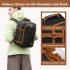 BPK2551 - Kono Flexible Cabin Backpack 30×20×40-Fits 15.6" Laptop, Clamshell Access-Great for Holidays, Work Trips & Commuting - Black and Brown