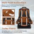 BPK2551 - Kono Flexible Cabin Backpack 30×20×40-Fits 15.6" Laptop, Clamshell Access-Great for Holidays, Work Trips & Commuting - Black and Brown
