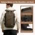 BPK2551 - Kono Flexible Cabin Backpack 30×20×40-Fits 15.6" Laptop, Clamshell Access-Great for Holidays, Work Trips & Commuting - Brown