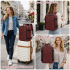 BPK2551 - Kono Flexibler Kabinen-Rucksack 30×20×40 – für 15,6"-Laptop, Koffer-Öffnung – perfekt für Urlaub, Geschäftsreisen & Pendeln – Burgund