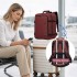 BPK2551 - Kono Flexibler Kabinen-Rucksack 30×20×40 – für 15,6"-Laptop, Koffer-Öffnung – perfekt für Urlaub, Geschäftsreisen & Pendeln – Burgund