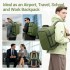 BPK2551 - Kono Flexible Cabin Backpack 30×20×40-Fits 15.6" Laptop, Clamshell Access-Great for Holidays, Work Trips & Commuting - Green