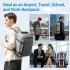 BPK2551 - Kono Flexible Cabin Backpack 30×20×40-Fits 15.6" Laptop, Clamshell Access-Great for Holidays, Work Trips & Commuting - Grey