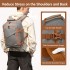 BPK2551 - Kono Flexibler Kabinen-Rucksack 30×20×40 – für 15,6"-Laptop, Koffer-Öffnung – perfekt für Urlaub, Geschäftsreisen & Pendeln – Grau/Braun