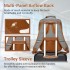 BPK2551 - Kono Flexibler Kabinen-Rucksack 30×20×40 – für 15,6"-Laptop, Koffer-Öffnung – perfekt für Urlaub, Geschäftsreisen & Pendeln – Grau/Braun